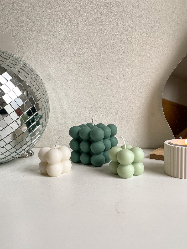 Kaars ~ Bubble cube S
